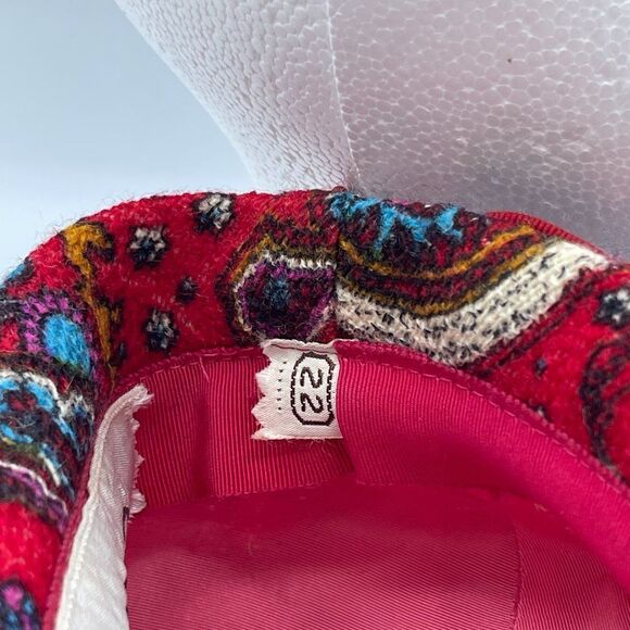  Coralie RARE Vintage Retro Paisely Yarn Turban Style Hat - Picture 9 of 10